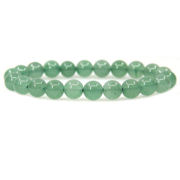 Angelstones Handmade Natural Green Aventurine Healing Gemstone 8mm Round Beads Stretch Crystal Bracelet 7 Inch Unisex