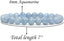 Natural Aquamarine Gemstone 8mm Round Beads Stretch Bracelet 7inch Unisex