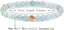 Natural Matt Multicolor Aquamarine Gemstone 6mm Round Beads Stretch Bracelet 7inch Unisex