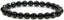Natural Faceted Black Agate Handmade Gemstone 8mm Round Beads Elastic Bracelet 7inch Unisex