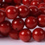 Dyed Red Coral Gemstone 8mm Round Beads Stretch Bracelet 7 Inch