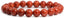 Red Spong Coral Gemstone 8mm Round Beads Stretch Bracelet 7inch Unisex