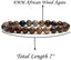 African Wood Agate Gem Semi Precious Gemstone 8mm Ball Beads Stretch Bracelet 7inch Unisex