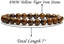 Natural Yellow Tiger Iron Handmade Gemstone 8mm Round Beads Elastic Bracelet 7inch Unisex