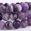 Natural Matte African Amethyst Gemstone 10mm Round Beads Stretch Bracelet 7inch Unisex
