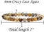Angelstones Natural Crazy Lace Agate Gemstone 6mm Round Beads Stretch Bracelet 7inch Unisex
