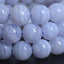 Natural Blue Lace Agate Gemstone 10mm Round Beads Stretch Bracelet 7inch Unisex
