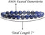 A Grade Faceted Dumortierite Gem Semi Precious Gemstone 8mm Ball Beads Stretch Bracelet 7inch Unisex