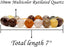 Angelstones Natural Multicolor Rutilated Quartz Genuine Semi-Precious Gemstones Healing 10mm Beaded Stretch Bracelet 7inch Unisex
