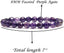 Faceted Purple Agate Gem Semi Precious Gemstone 8mm Ball Beads Stretch Bracelet 7inch Unisex