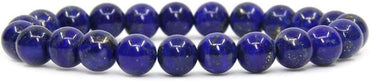 Natural Lapis Lazuli Crystal Gemstone 8mm Round Beads Stretch Bracelet 7inch Unisex