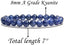 Natural A Grade Blue Kyanite Crystal Gemstone 8mm Round Beads Stretch Bracelet 7inch Unisex