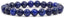 Dyed Lapis Gemstone 8mm Round Beads Stretch Bracelet 7inch Unisex
