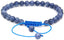Natural AA Grade Kyanite Gemstone 6mm Round Beads Adjustable Bracelet 7inch Unisex