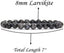 Larvikite Gem Semi Precious Gemstone 8mm Ball Beads Stretch Bracelet 7inch Unisex