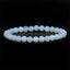 Angelstones Synthetic Opalite Moonstone Glass 6mm Round Beads Stretch Bracelet 6.5 Inch