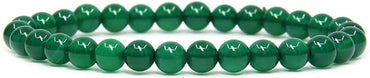 Natural A Grade Green Agate Gemstone 6mm Round Beads Stretch Bracelet 7inch Unisex