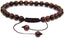 Natural AA Grade Red Tiger Eye Gemstone 6mm Round Beads Adjustable Bracelet 7inch Unisex