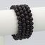 Natural Black Shungite Gemstone 8mm Round Beads Stretch Bracelet 7inch Unisex