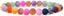 Natural Multicolor Weathered Agate Gemstone 8mm Round Beads Stretch Bracelet 7inch Unisex