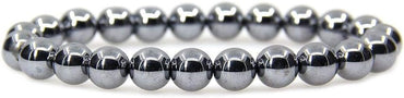Natural Terahertz Jasper Gemstone 8mm Round Beads Stretch Bracelet 7inch Unisex