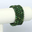 Angelstones Natural African Serpentine Gemstone 6mm Round Beads Stretch Bracelet 7inch Unisex