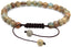 Natural Serpentine Gemstone 6mm Round Beads Adjustable Bracelet 7inch Unisex