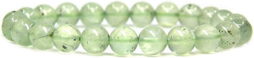 Natural Prehnite Gemstone 8mm Round Beads Stretch Bracelet 7inch Unisex
