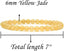 Angelstones Natural Yellow Jade Gemstone 6mm Round Beads Stretch Bracelet 7inch Unisex