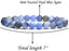 Faceted Dyed Sky Blue Agate Gem Semi Precious Gemstone 8mm Ball Beads Stretch Bracelet 7inch Unisex