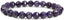 Natural Faceted African Amethyst Handmade Gemstone 8mm Round Beads Elastic Bracelet 7inch Unisex