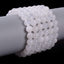 Natural White Quartz Gemstone 8mm Round Beads Stretch Bracelet 7 Inch Unisex