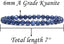 Natural AA Grade Kyanite Gemstone 6mm Round Beads Stretch Bracelet 7inch Unisex