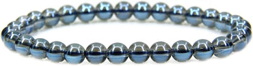 Natural Aqua Blue Clear Quartz Gemstone 6mm Round Beads Stretch Bracelet 7inch Unisex