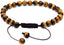 Natural AA Golden Tiger Eye Gemstone 6mm Round Beads Adjustable Bracelet 7inch Unisex