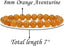Natural Orange Aventurine Gemstone 8mm Round Beads Stretch Bracelet 7inch Unisex