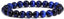 Dyed Blue Tiger Eye Gemstone 8mm Round Beads Stretch Bracelet 7 Inch Unisex