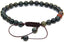 Natural Green Bloodstone Heliotrope Gemstone 6mm Round Beads Adjustable Bracelet 7inch Unisex