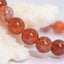 Red Crab Fire Agate Gemstone 8mm Round Beads Stretch Bracelet 7 Inch Unisex