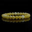Yellow Weathered Agate Gemstone 8mm Round Beads Stretch Bracelet 7inch