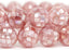 Angelstones Natural Mosaic Pink Shell Gemstone 10mm Round Beads Stretch Bracelet 7 Inch Unisex