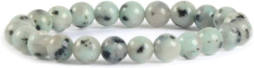 Natural Kiwi Jasper Gemstone 8mm Round Beads Stretch Bracelet 7inch Unisex