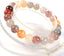 Natural Multicolor Rutilated Quartz Gemstone 8mm Round Beads Stretch Bracelet 7 Inch Unisex