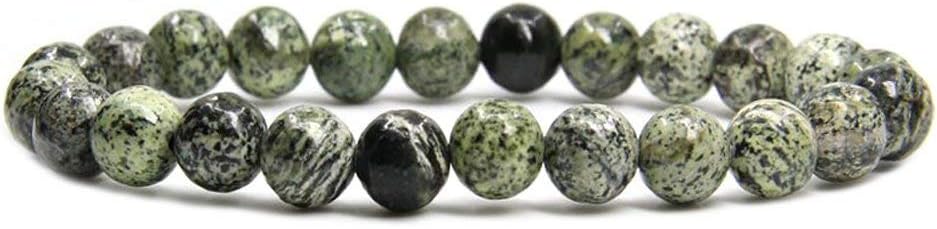 Pomergranite Gem Semi Precious Gemstone 8mm Ball Beads Stretch Bracelet 7inch Unisex
