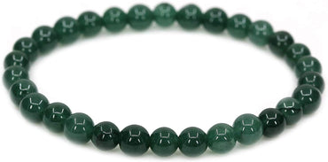 Natural Granite Jade Gemstone 6mm Round Beads Stretch Bracelet 7inch Unisex
