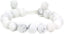 Angelstones Handmade Gemstone 10mm Matt White Howlite Round Beads Adjustable Braided Macrame Tassels Chakra Reiki Bracelets 7-9 inch Unisex