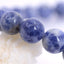 Natural Blue Spot Jasper Gemstone 8mm Round Beads Stretch Bracelet 7inch Unisex