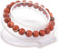 Natural Matt Frosted Red Jasper Gemstone 8mm Round Beads Stretch Bracelet 7 Inch Unisex
