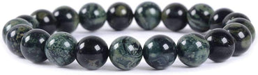 Natural Kambaba Jasper Gemstone 8mm Round Beads Stretch Bracelet 7 Inch Unisex