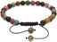 Natural AA Grade Multicolor Tourmaline Gemstone 6mm Round Beads Adjustable Bracelet 7inch Unisex